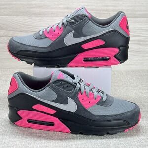 Nike Air Max 90 Wolf Grey Hyper Pink Sneakers DM0029-010 Men's Size 14